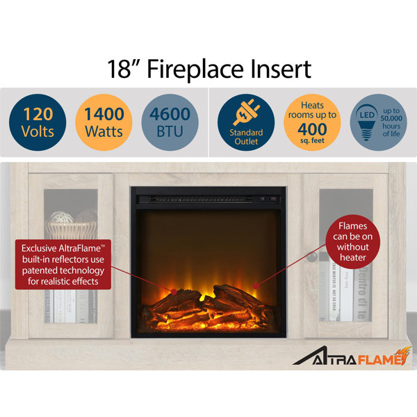 Wrought Studio Burleigh TV Stand for TVs up to 55" with Fireplace